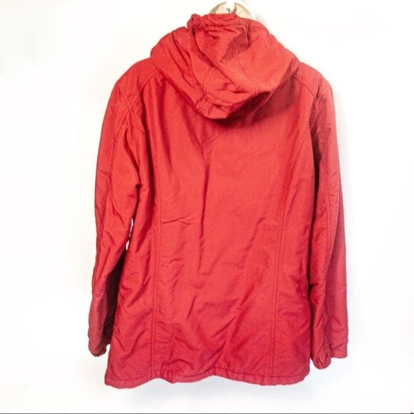 Eddie Bauer Red Windbreaker Winter Jacket Sz L - Picture 4 of 12